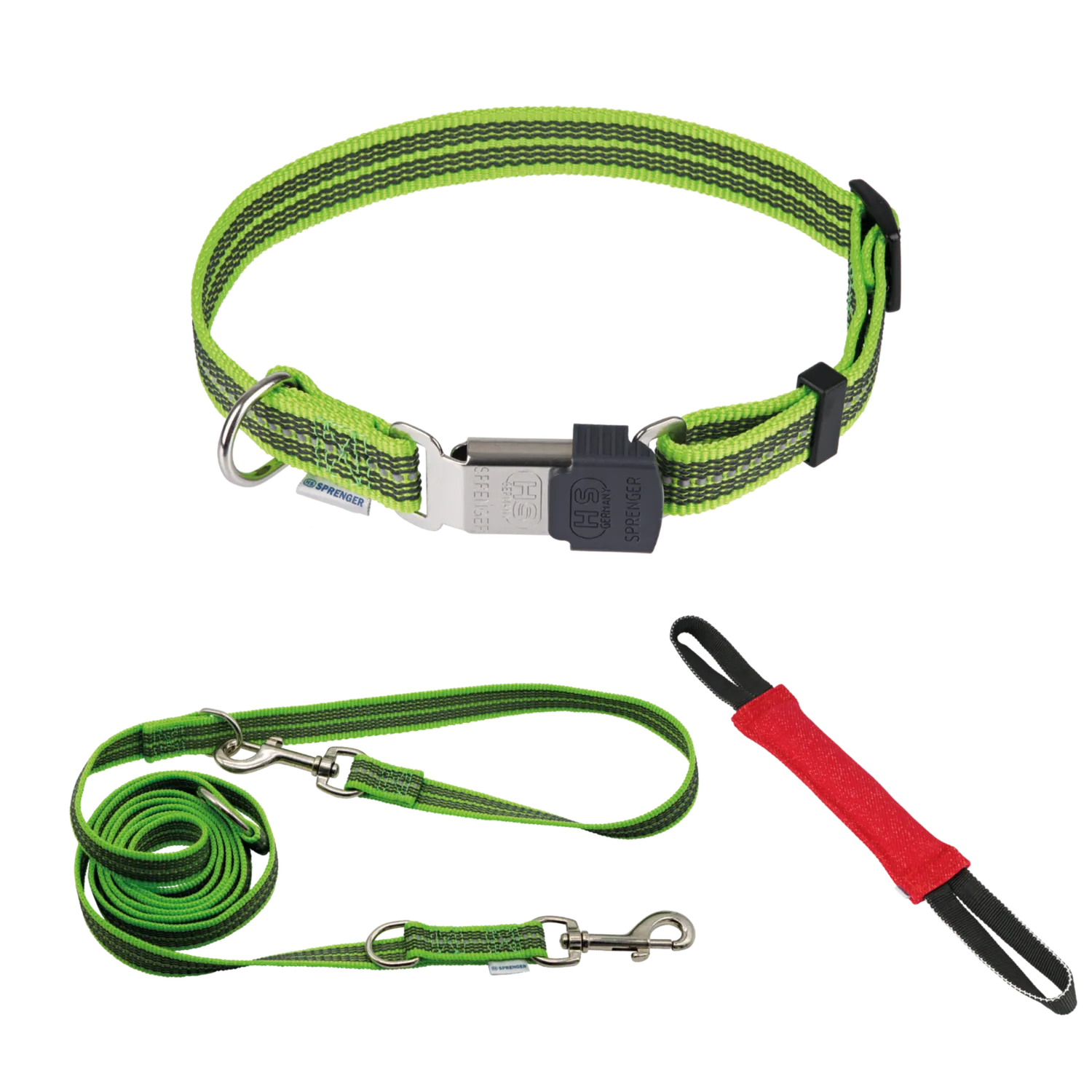 Herm Sprenger Bundle halsband 40-55cm + riem 2,3m zwart hond