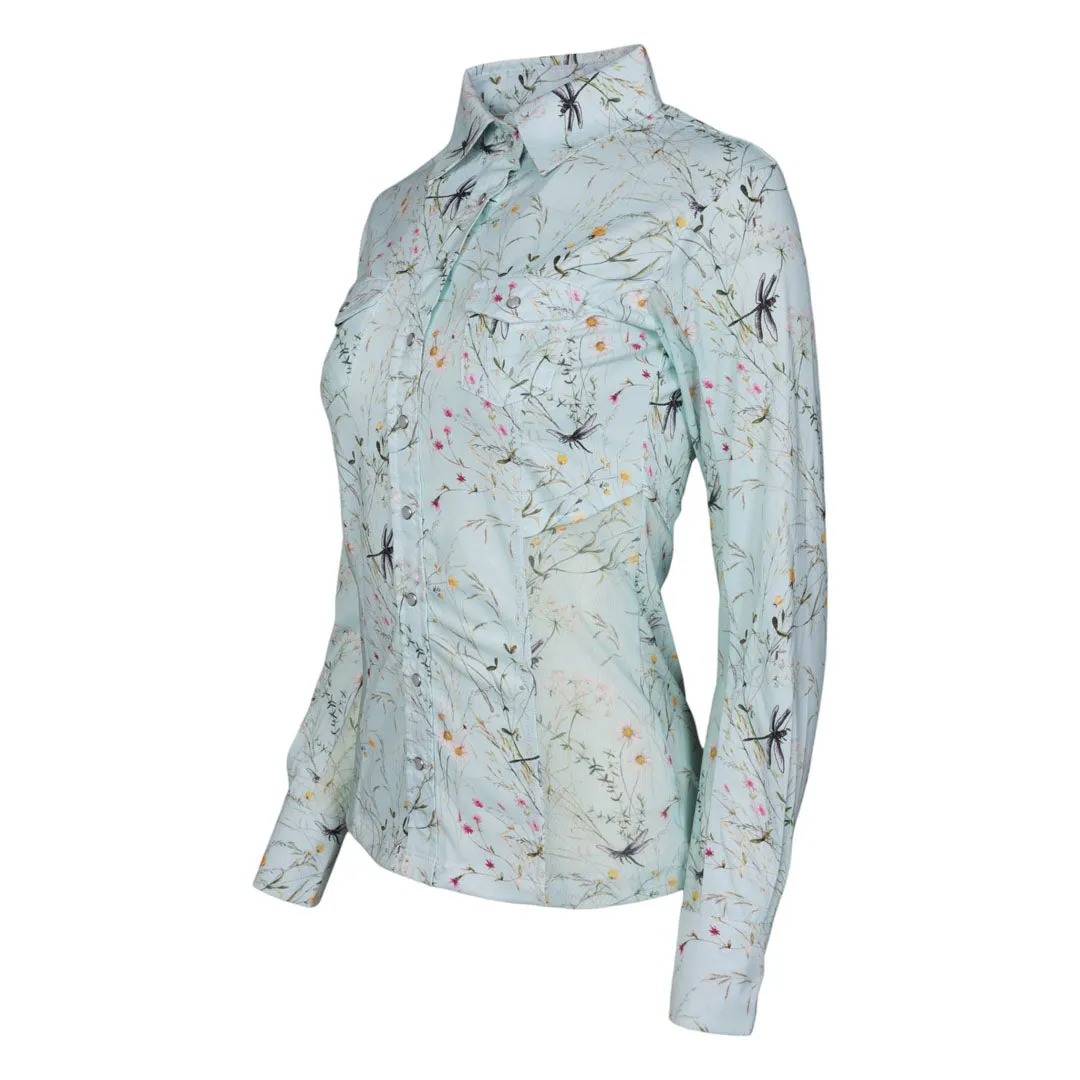 Dapplebay Dragonfly Meadow western rijshirt groen