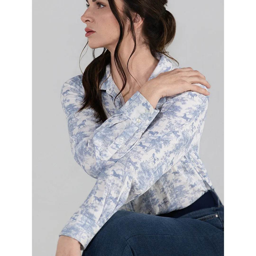 Dapplebay Breezy Button Up blouse Moonrise katoen