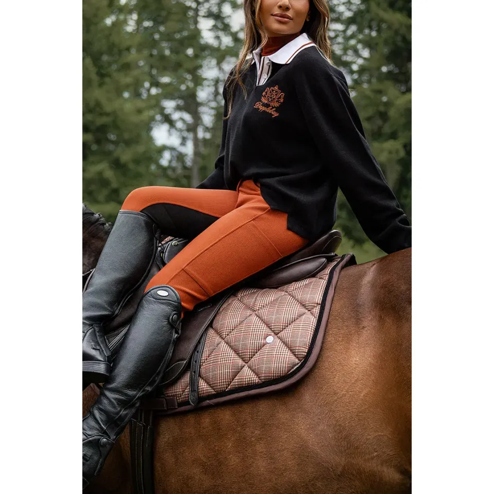 Dapplebay Prep Polo sweater zwart met kraag dames