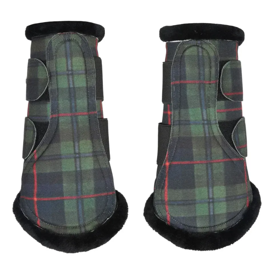 Dapplebay Holiday Plaid peesbeschermers groen S ruitjes