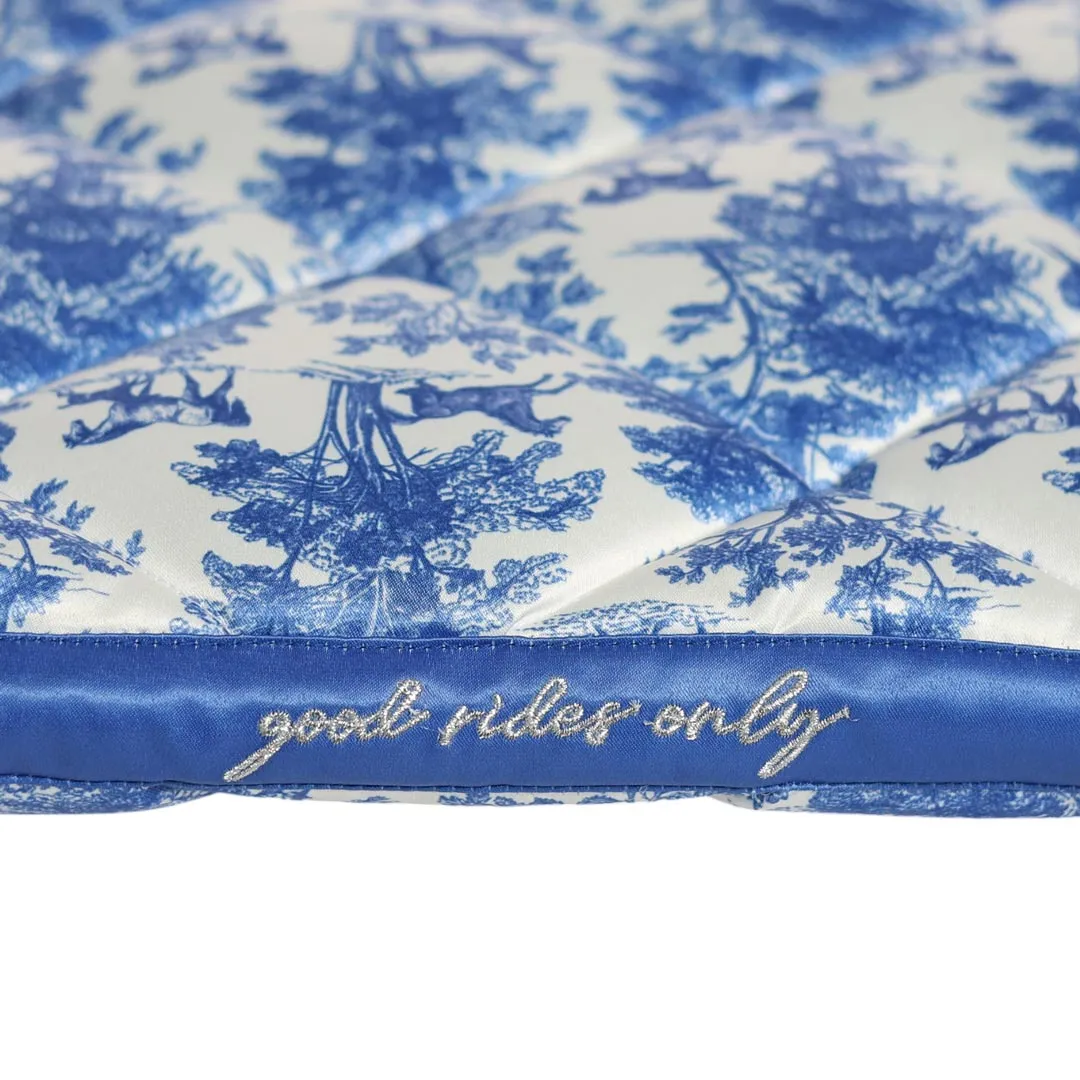 Dapplebay Equestrian Toile dressuur zadeldek blauw wit