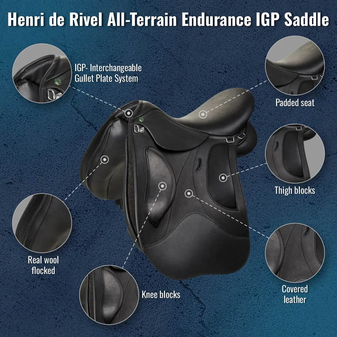 Henri de Rivel Endurance IGP zadel 17,5 Havana leer