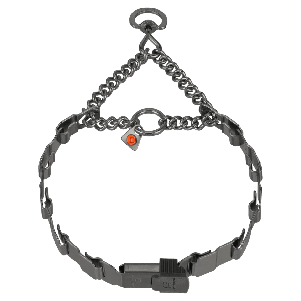 Herm Sprenger NeckTech Fun halsband zwart mat 50 cm