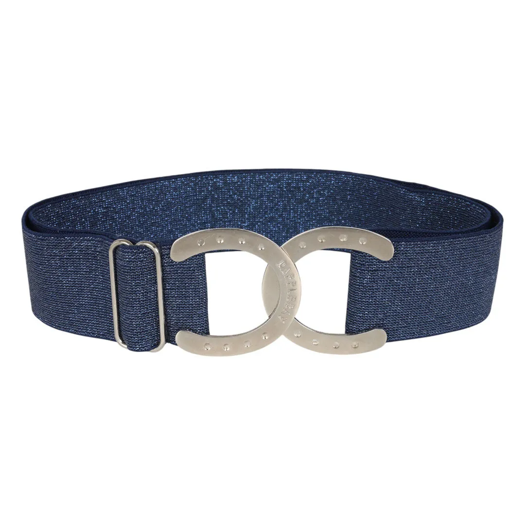 Dapplebay Glitter riem navy/goud elastisch verstelbaar