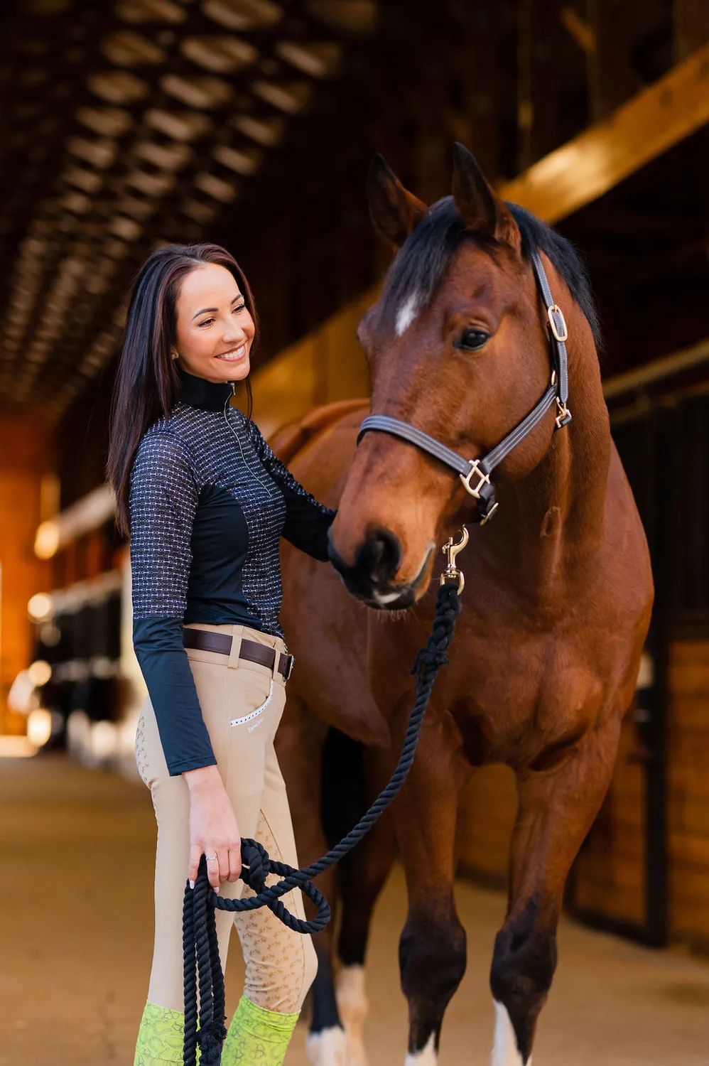 Equine Couture Nicole full grip rijbroek zwart siliconen
